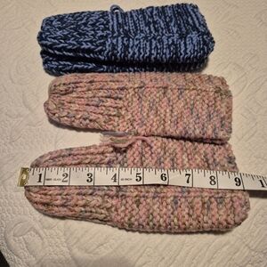 Women's knit slippers fit size 6.5 -8.5 hand made NWOT
